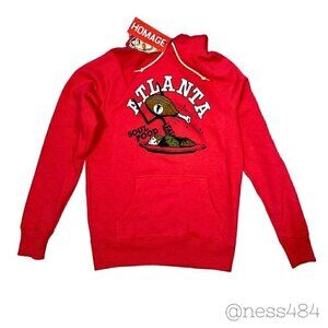 Homage Atlanta Soul Food‎ Football Graphic Hoodie Red Size S NWT